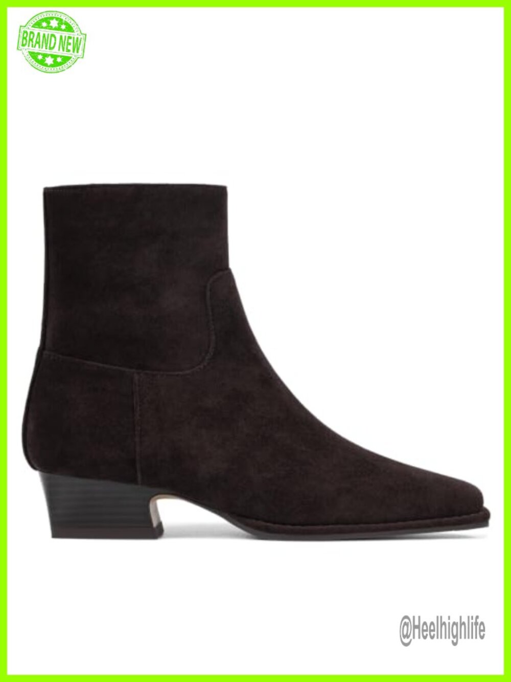 Women's Square Toe Ankle Boots Suede Chunky Block Heel Booties